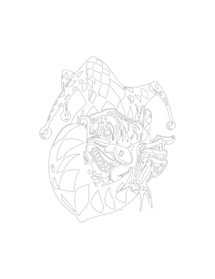 Clown Pen Drawing Tracing Shape, Free Vectors File